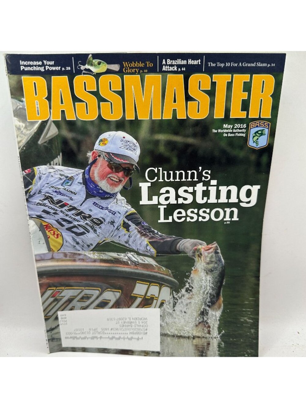 Bassmaster May 2016 Magazine – Clunns Lasting Lesson Fishing Guide Pre-Owned